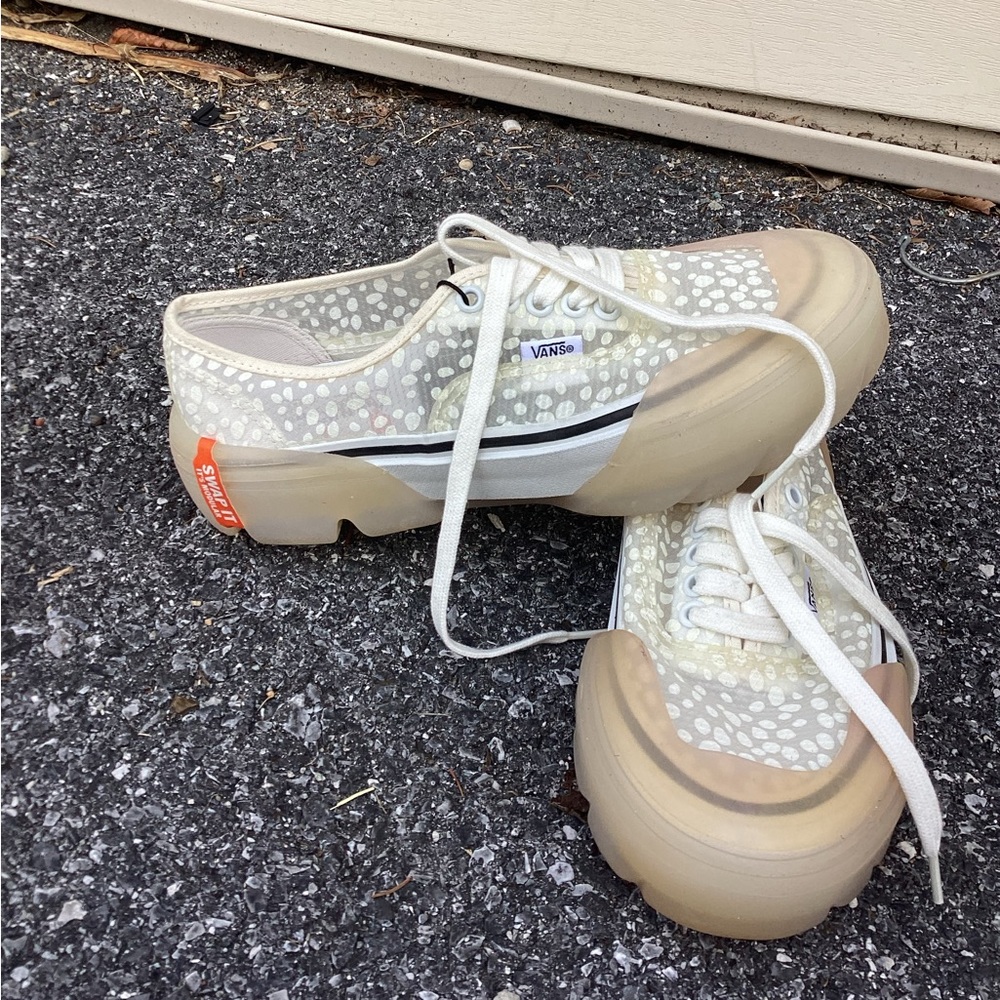 Vans Authentic DX Modular ‘Swap It’ White Dots Mesh Skate Shoes Women's Size 8